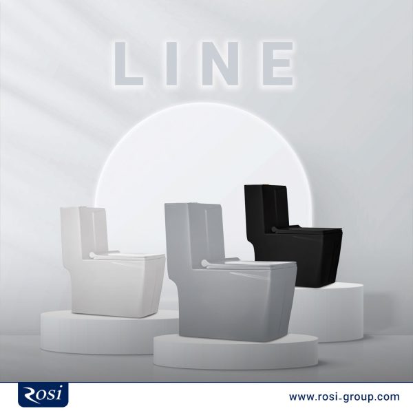 توالت فرنگی رُسی (Rosi) مدل لاین (Line) - کارخانه رُسی
